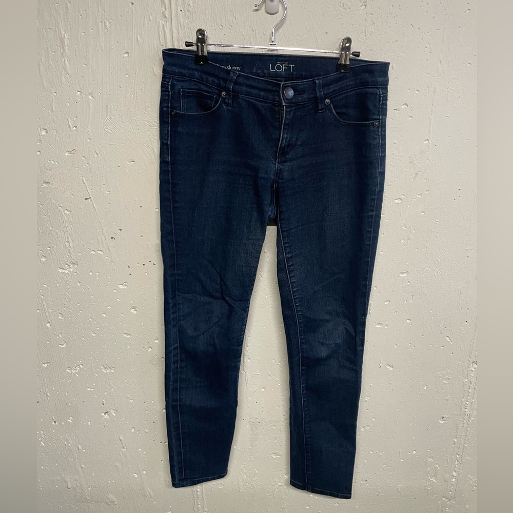 LOFT Women's Deep Indigo Skinny Jeans
